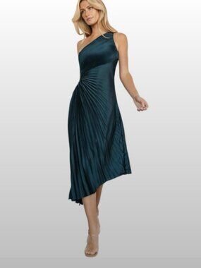 Baltic Born Deep Teal One-Shoulder Dress